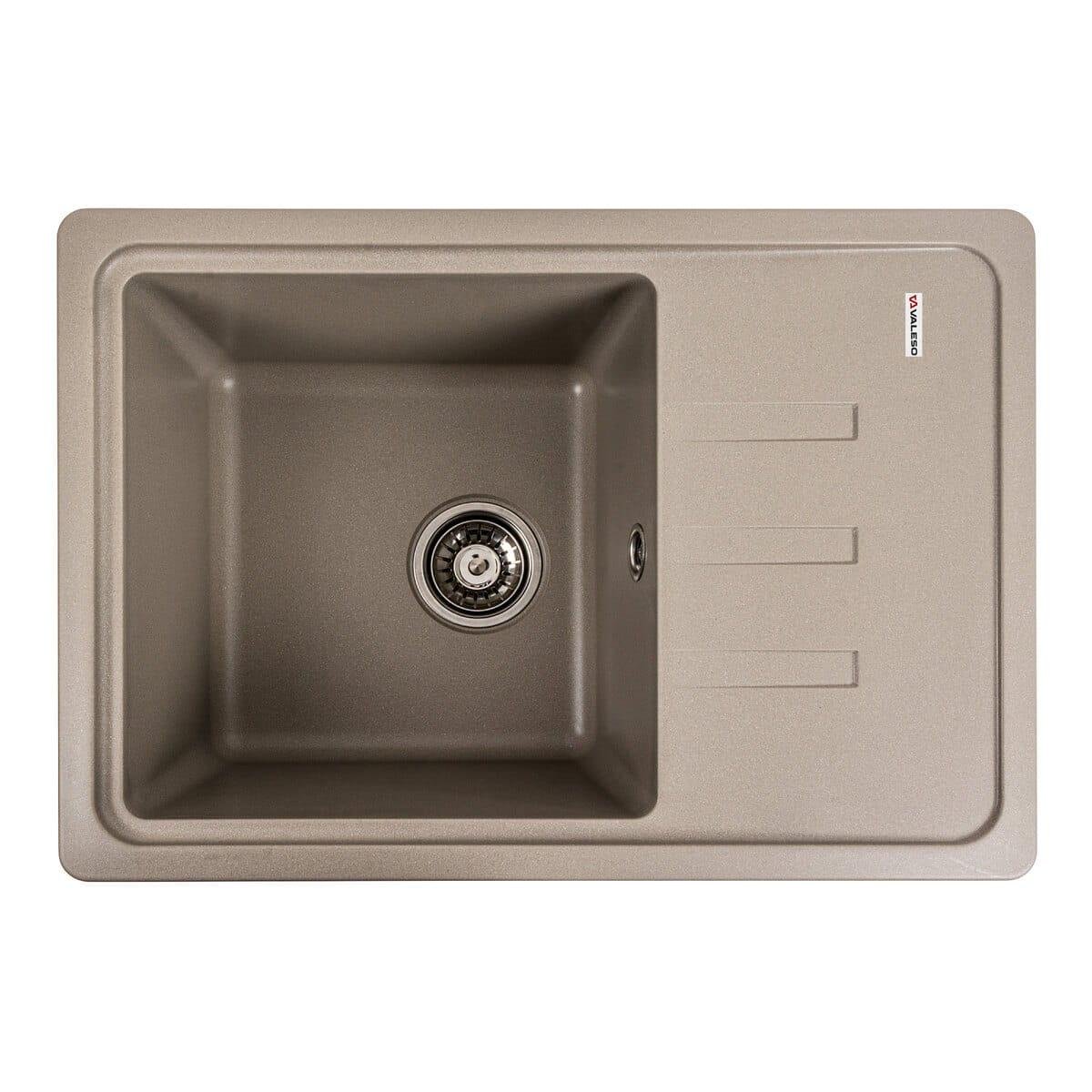 Мойка гранитная Valeso Liana 620х430 врезная прямоугольная Титан матовый (PLTM-SP000047276)