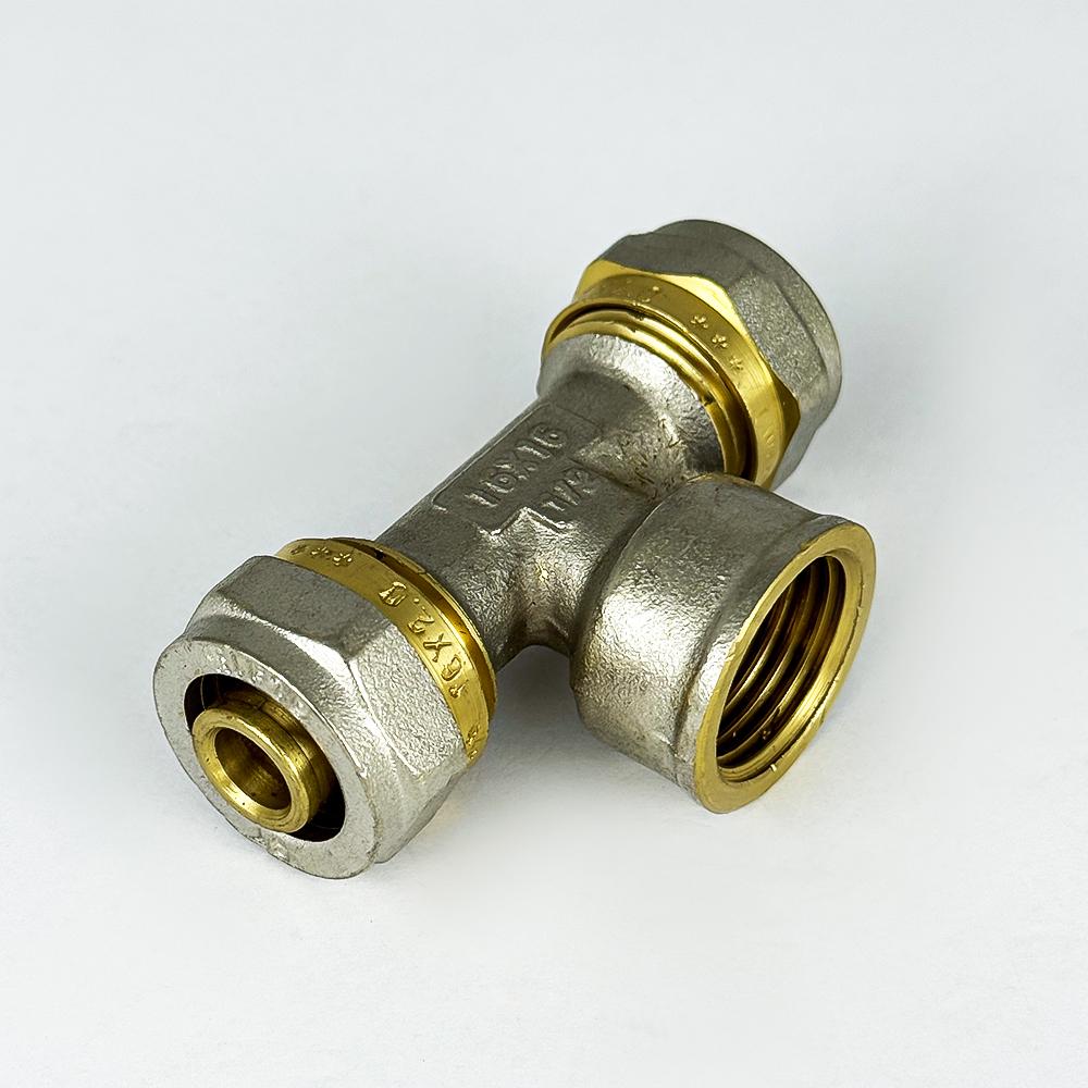 Трійник з внутрішнім різьбленням з проточкою SANTAN 16х1/2"х16 - фото 2 Трійник з внутрішнім різьбленням з проточкою SANTAN 16х1/2"х16 - фото 2