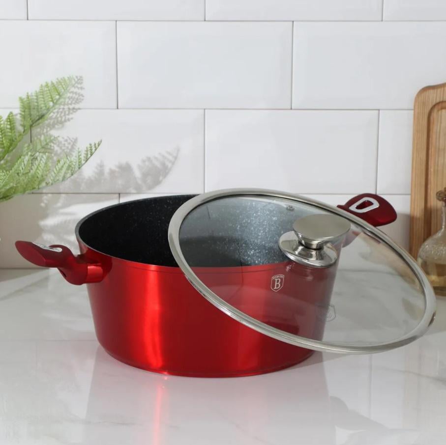 Каструля Berlinger Haus Burgundy Metallic Line 24 см 4 л (BH-1257N) - фото 2 Каструля Berlinger Haus Burgundy Metallic Line 24 см 4 л (BH-1257N) - фото 2
