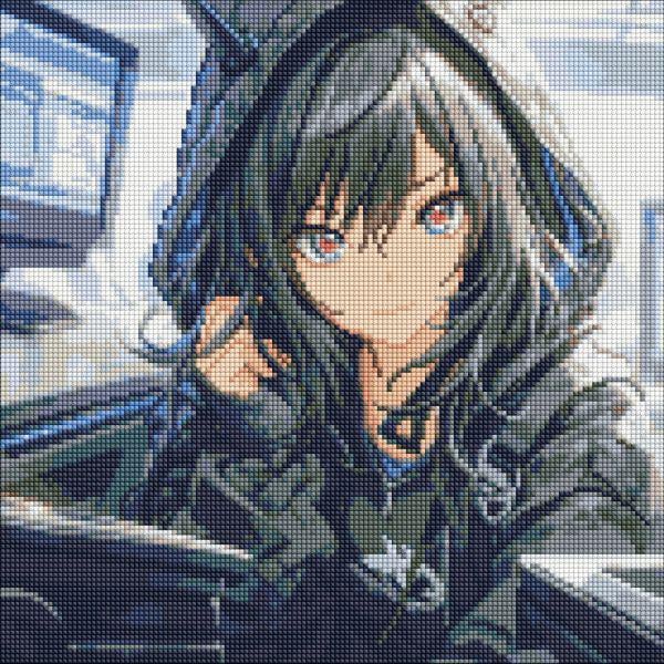 Алмазная мозаика на подрамнике Идейка Цифровая загадка 40х40 см (Id-AMO7889)
