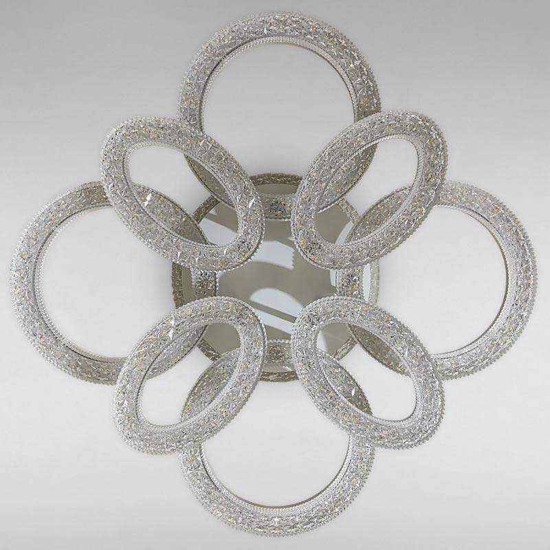 Потолочная люстра LED с подсветкой Light House SC-18214/4+4C 256W+20W 2.4G Ф700х140 Белый 