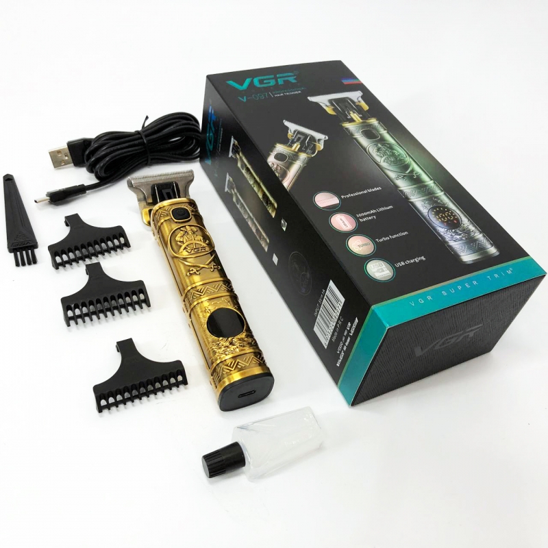 Машинка для стрижки VGR V-097 акумуляторна 3W Gold (tf5478) - фото 5