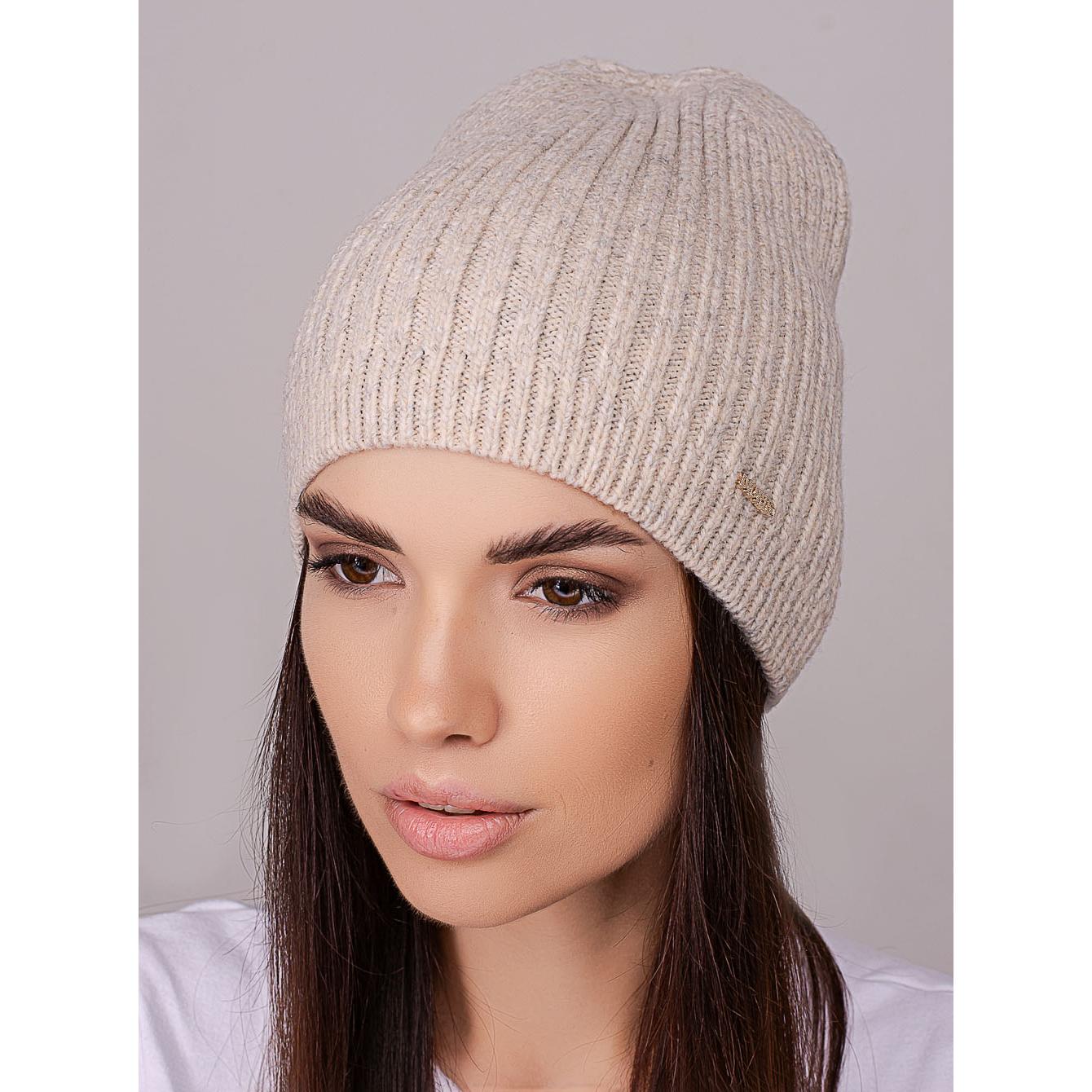 Шапка жіноча Leks ФЛЕШ подовжена без відвороту одинарна з невеликим в'язаним манжетом one size Бежевий меланж (258333) - фото 1 Шапка жіноча Leks ФЛЕШ подовжена без відвороту одинарна з невеликим в'язаним манжетом one size Бежевий меланж (258333) - фото 1