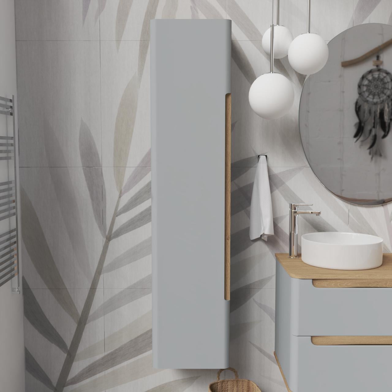 Пенал подвесной MVK Vostok Terra 40 B2 левый эмаль 400х300х1600 мм Серый матовый (tr240lgr)