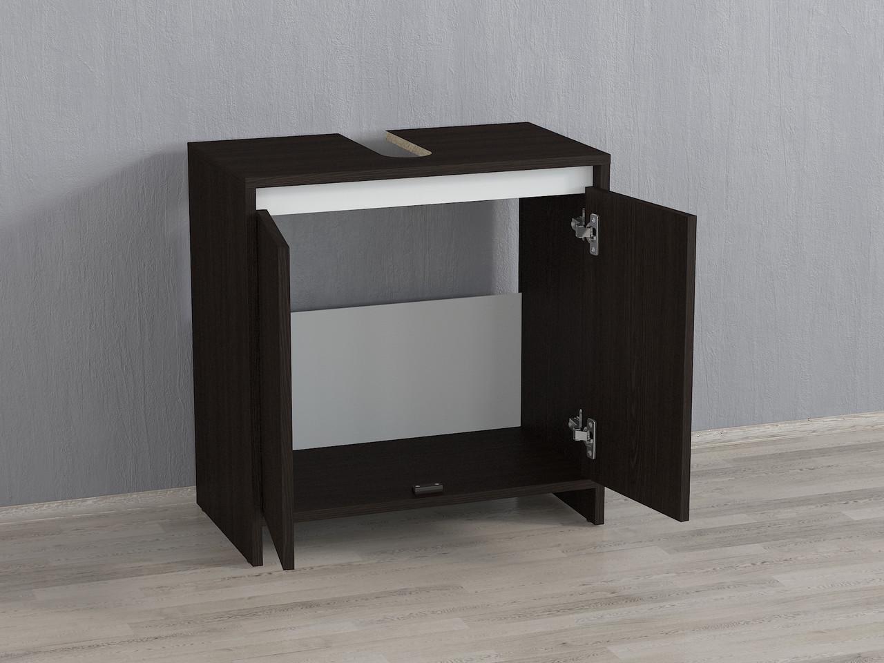 Тумба під умивальник My Room FV-116 з двома дверцятами з фасадами без ручок 580х600х330 мм Венге (42357868584974567345634) - фото 2 Тумба під умивальник My Room FV-116 з двома дверцятами з фасадами без ручок 580х600х330 мм Венге (42357868584974567345634) - фото 2