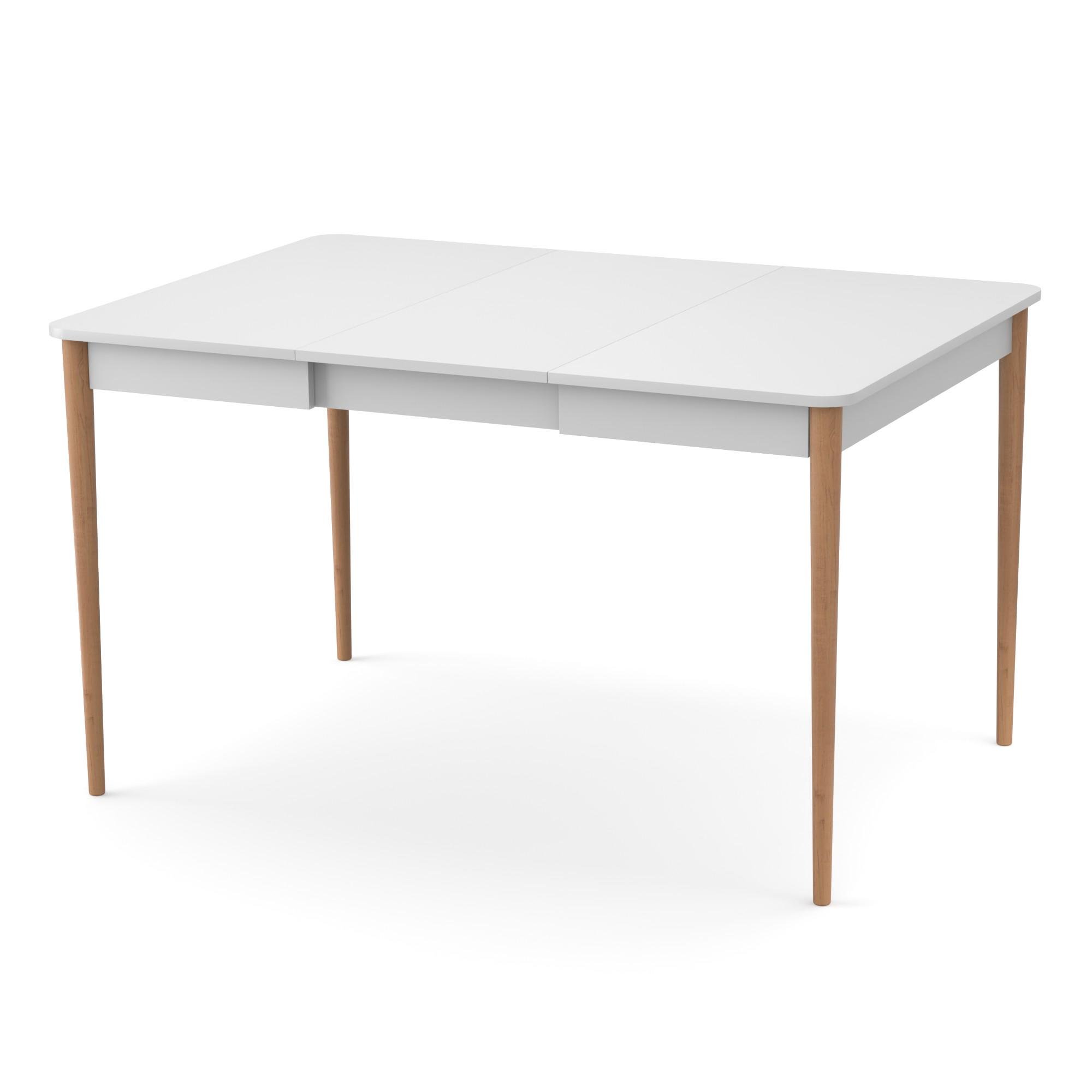 Стол раздвижной Неман Моно квадрат Белый/Лак (472001)