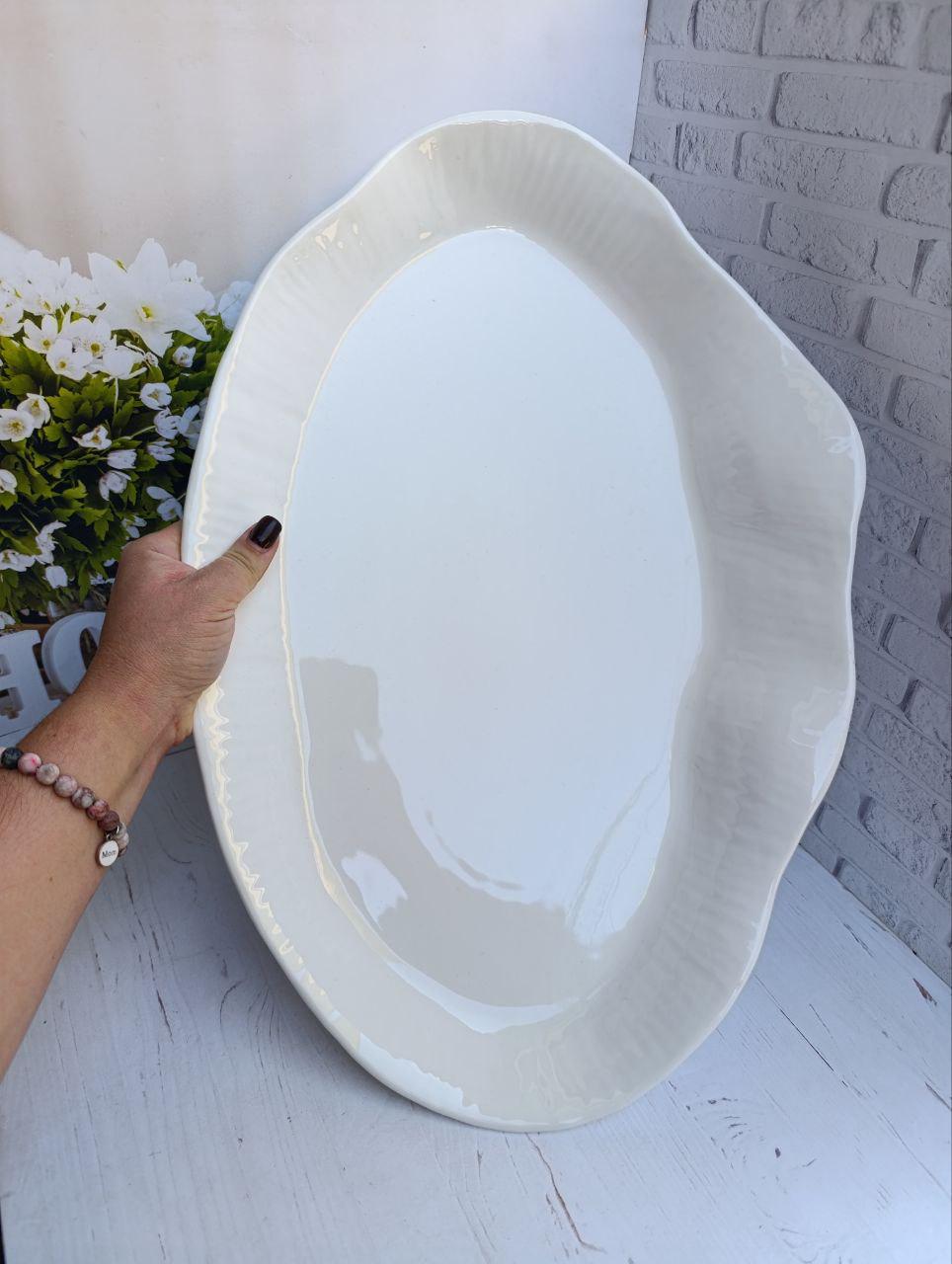 Блюдо сервірувальне Stenson MC5280 порцеляна 51х34х7 см Білий (MC5280) - фото 6 Блюдо сервірувальне Stenson MC5280 порцеляна 51х34х7 см Білий (MC5280) - фото 6