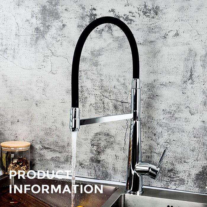 Змішувач для кухні з гнучким зливом Gappo G4398-15 Чорний/Хром - фото 6 Змішувач для кухні з гнучким зливом Gappo G4398-15 Чорний/Хром - фото 6