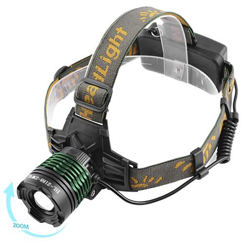 Фонарь налобный 2188-2XPE 2х18650 Signal Light ЗУ mircoUSB Zoom Box White/Blue (2245500308)