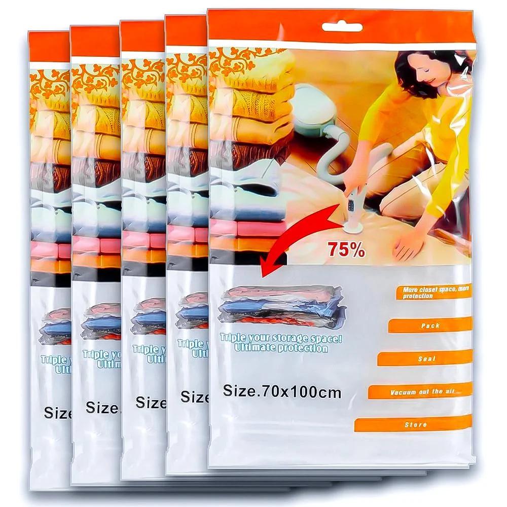 Пакеты для хранения одежды вакуумные 70х100 см (512268)