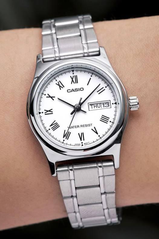 Наручний годинник жіночий Casio LTP-V006D-7B Lady Timeless Collection Білий (2822895886)