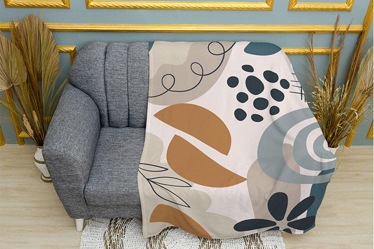 Плед PromoZP Абстрактные фигуры 2 плюш однослойный 135х150 см (102361-3)