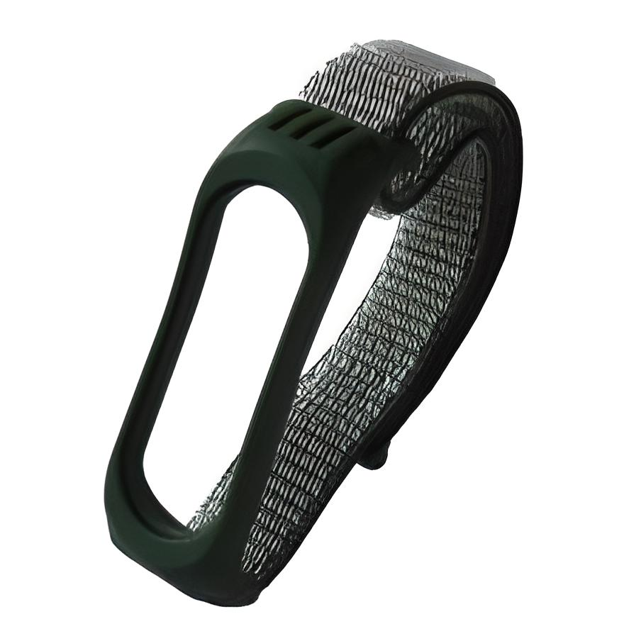 Ремешок для фитнес браслета Xiaomi Mi Band 3 4 Nylon Silicone Army