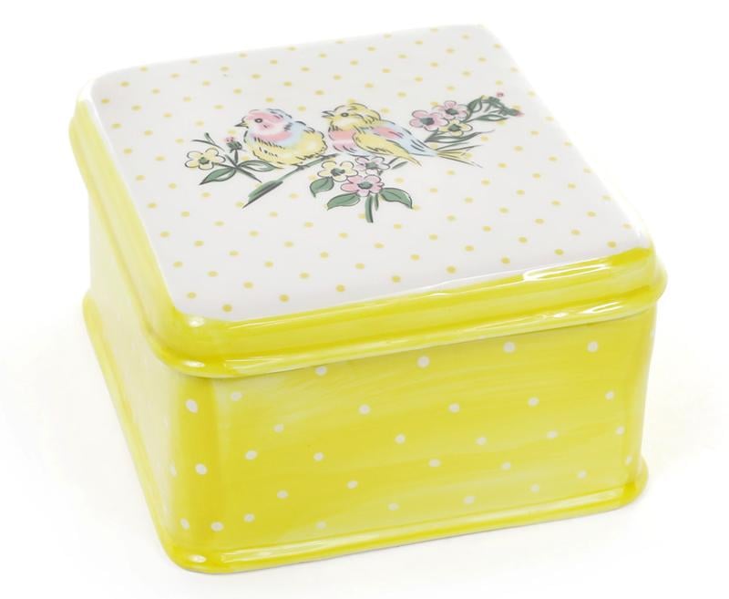 Банка керамическая Весенняя трель 325 мл для конфет и печенья (BD-DK0082-D)