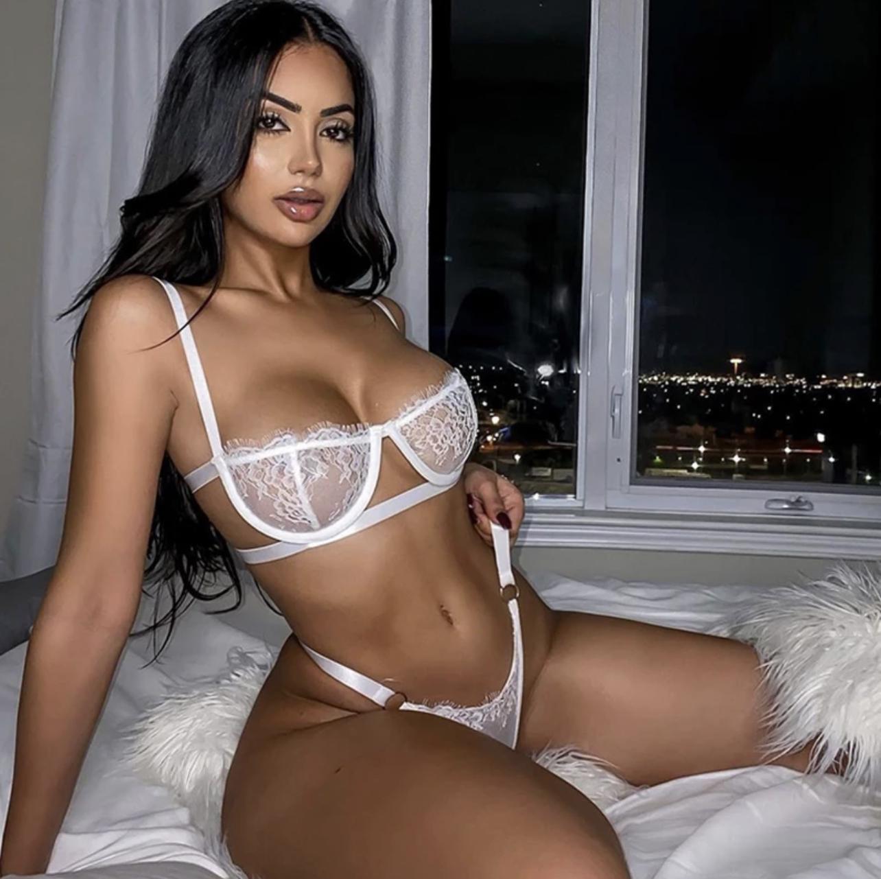 Комплект белья кружевной лиф балконет/трусики M Белый (0034M) - фото 5 Комплект белья кружевной лиф балконет/трусики M Белый (0034M) - фото 5