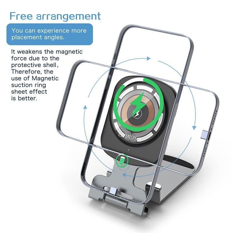 Зарядное устройство Qi 2в1 Magnetic Wireless Charger XYJ T4 Phone AirPods (12639163) - фото 5 Зарядное устройство Qi 2в1 Magnetic Wireless Charger XYJ T4 Phone AirPods (12639163) - фото 5