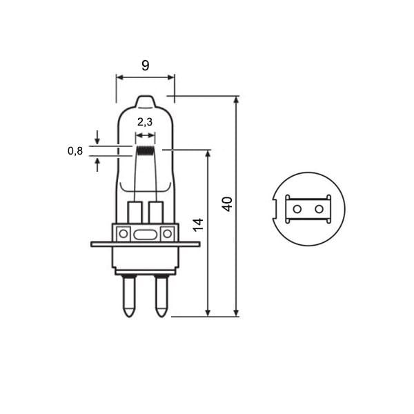 Лампа галогенна Osram 64251 HLX 20 W 6V PG22 - фото 4