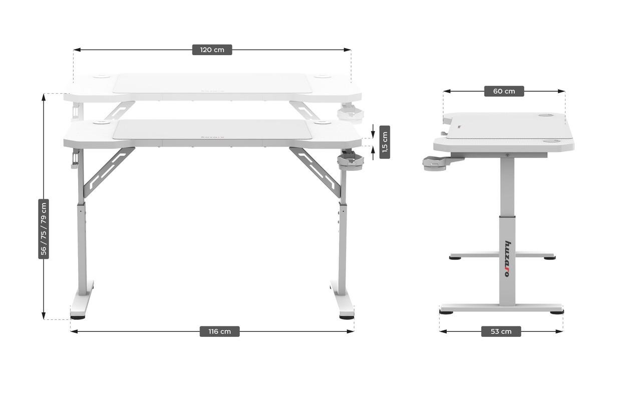 Комп'ютерний стіл Huzaro Hero 2,6 White - фото 8