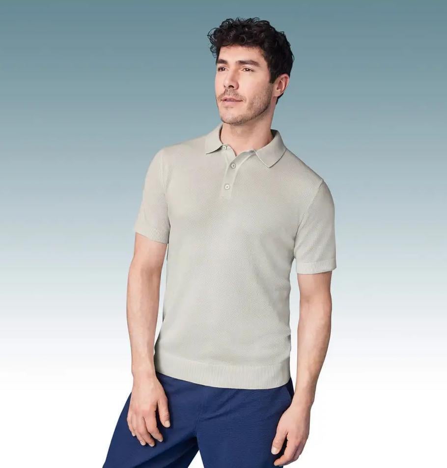 Поло мужскoe тонкой вязки Livergy L Бежевый (PL0043M075)