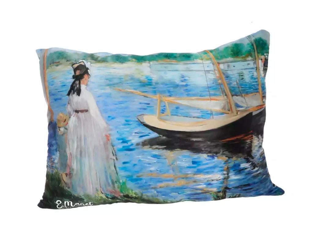 Подушка декоративная Carmani Э. Мане Берег Сены в Аржантее 43x58 см (023-8590) Подушка декоративная Carmani Э. Мане Берег Сены в Аржантее 43x58 см (023-8590)