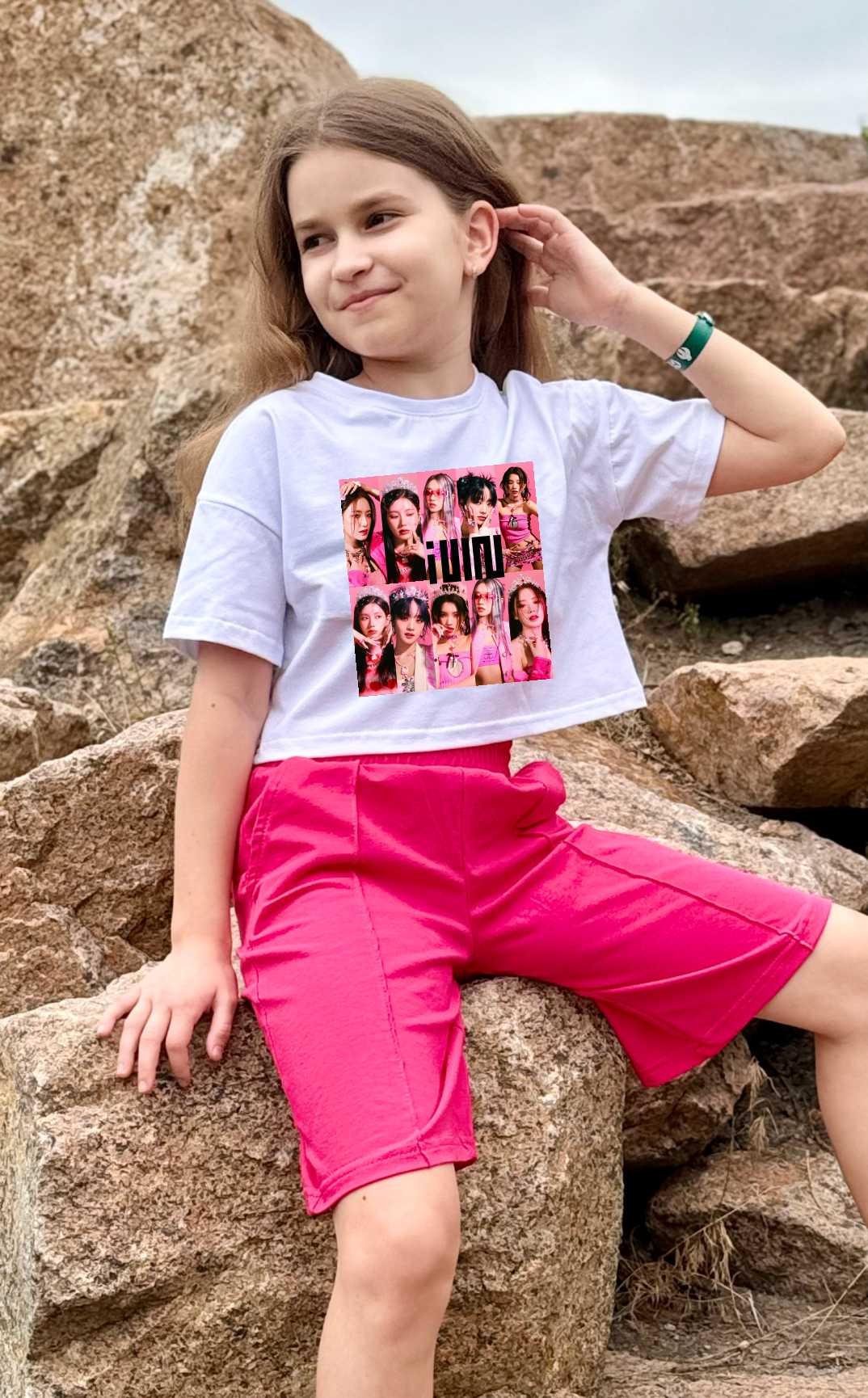 Комплект для дівчаток TM Spinogriz СПИ2024 Блек Пінк 140 см Білий/Малина (18255958)