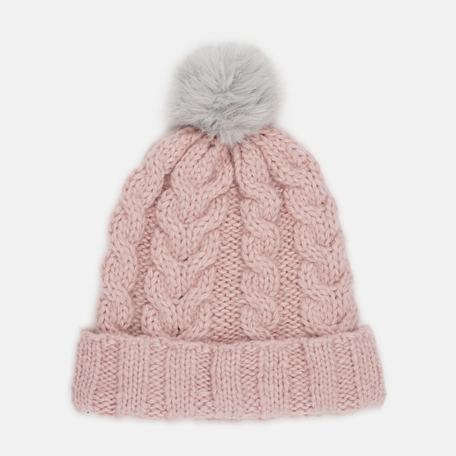 Шапка вязаная One Size Светло-розовый (2001090ral)