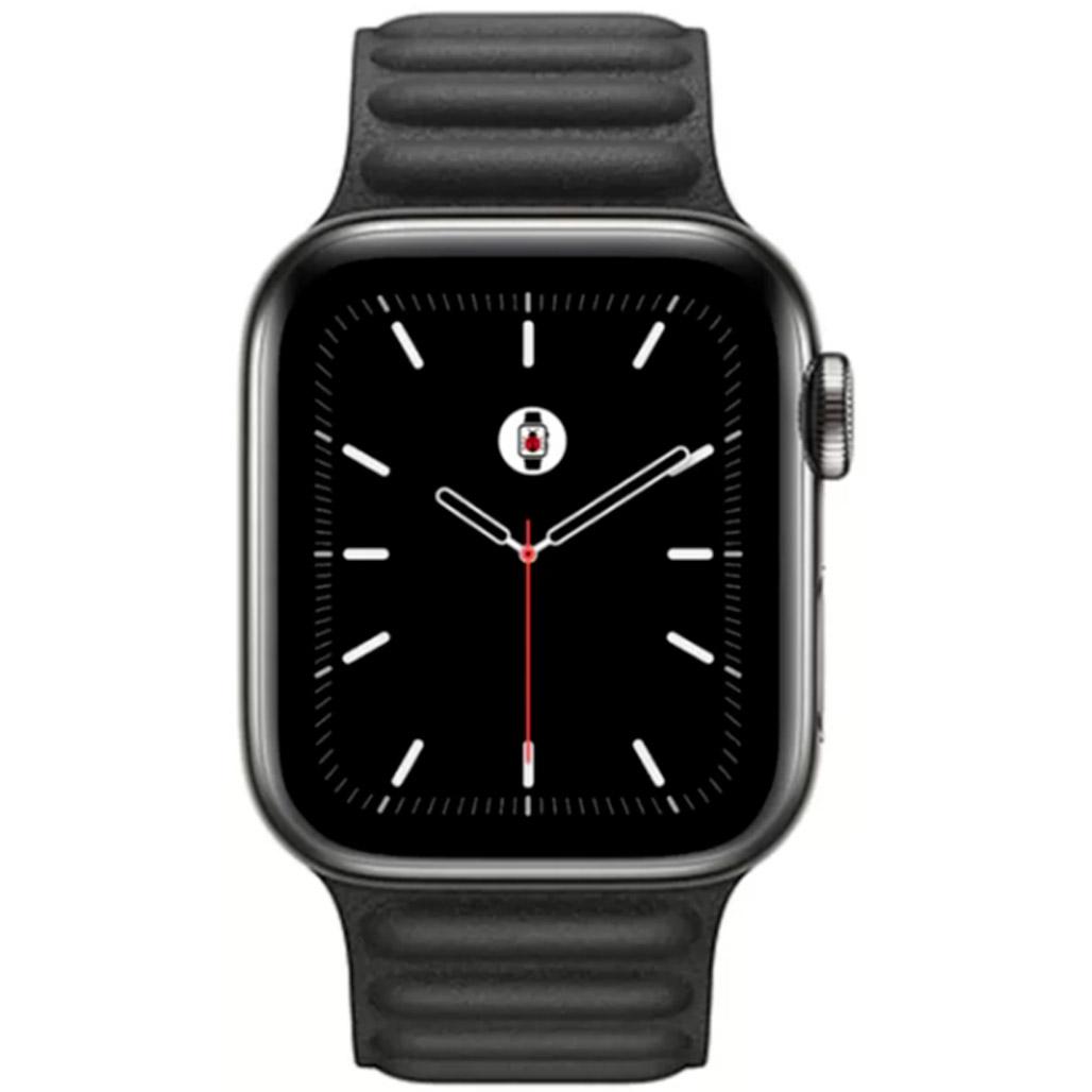 Ремешок для часов DK Apple Watch Leather Link 42/44/45/49 мм (Black) - фото 2