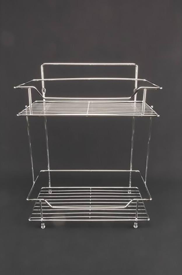 Полиця Stenson в ванну 2 яруси Хром (MMS-MH-3551)