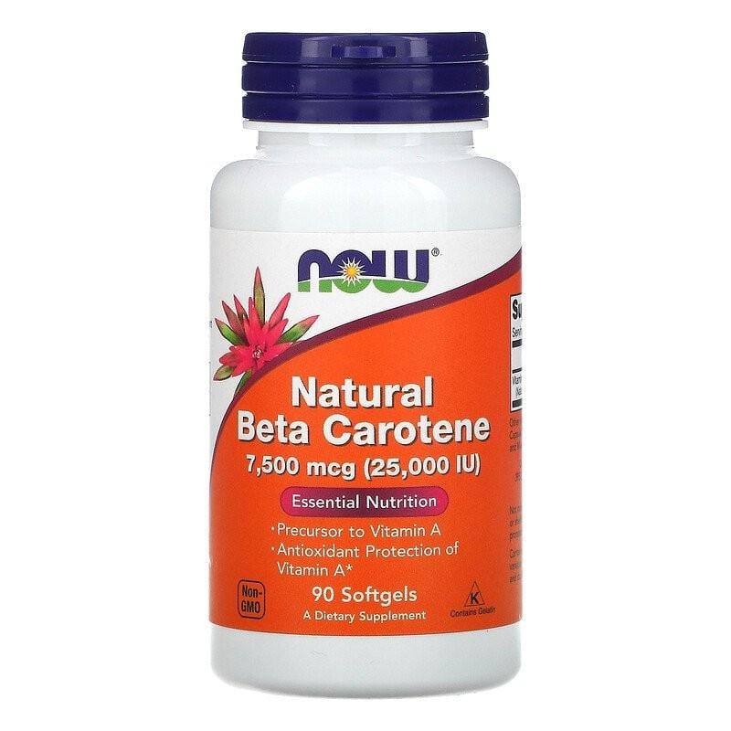 Витамины Now Foods Natural Beta Carotene 90 капсул