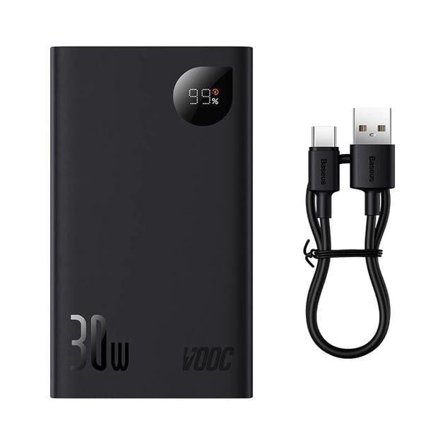Повербанк BASEUS 20000 mAh 30 W 5 A Adaman2 Digital Display с технологией QC3.0/PD3.0 2USB/Type-C кабель USB to Type-C Black (PPAD050001) Повербанк BASEUS 20000 mAh 30 W 5 A Adaman2 Digital Display с технологией QC3.0/PD3.0 2USB/Type-C кабель USB to Type-C Black (PPAD050001)
