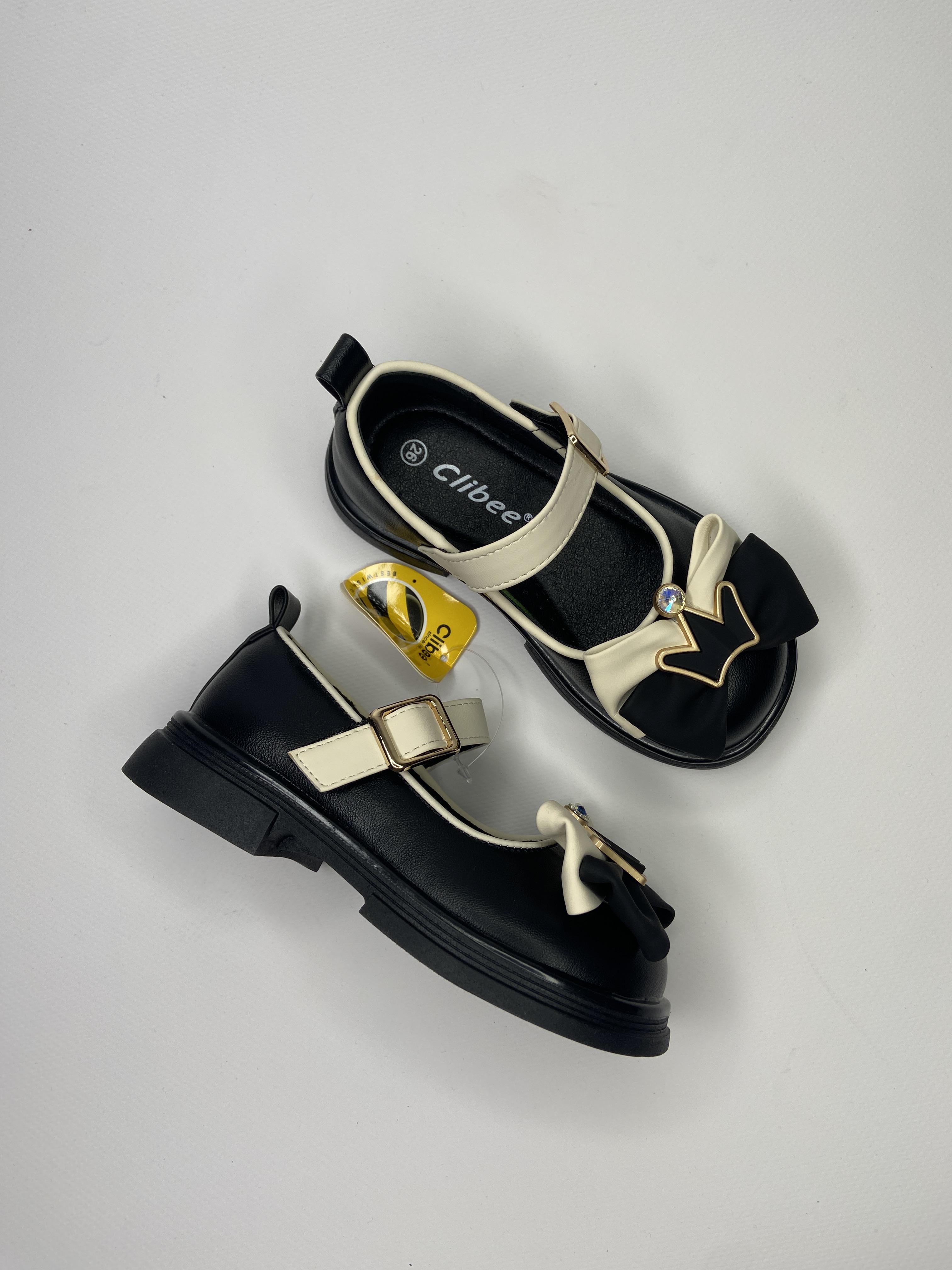 Туфлі для дівчаток ТМ Clibee 670976 W 30 18,5 cм Чорний (28106094) - фото 2 Туфлі для дівчаток ТМ Clibee 670976 W 30 18,5 cм Чорний (28106094) - фото 2