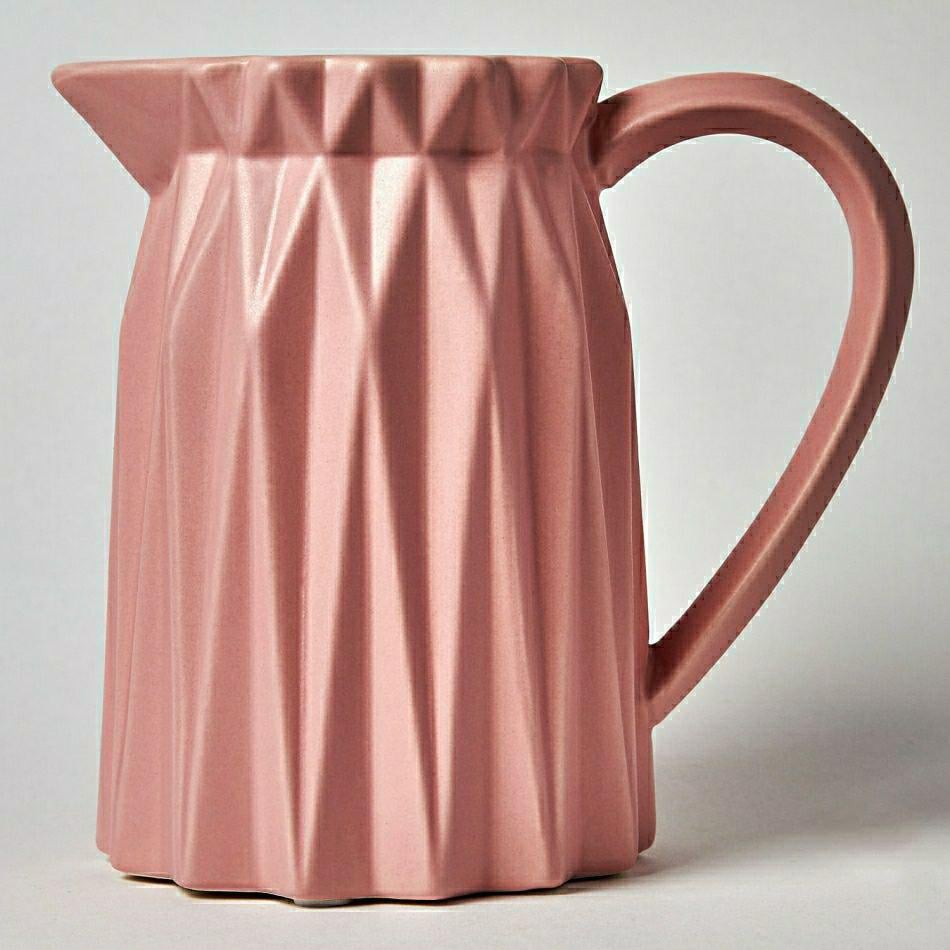 Ваза керамическая Decors Ribbed vase 4-21-9-2 Матово-розовый (DR001045)