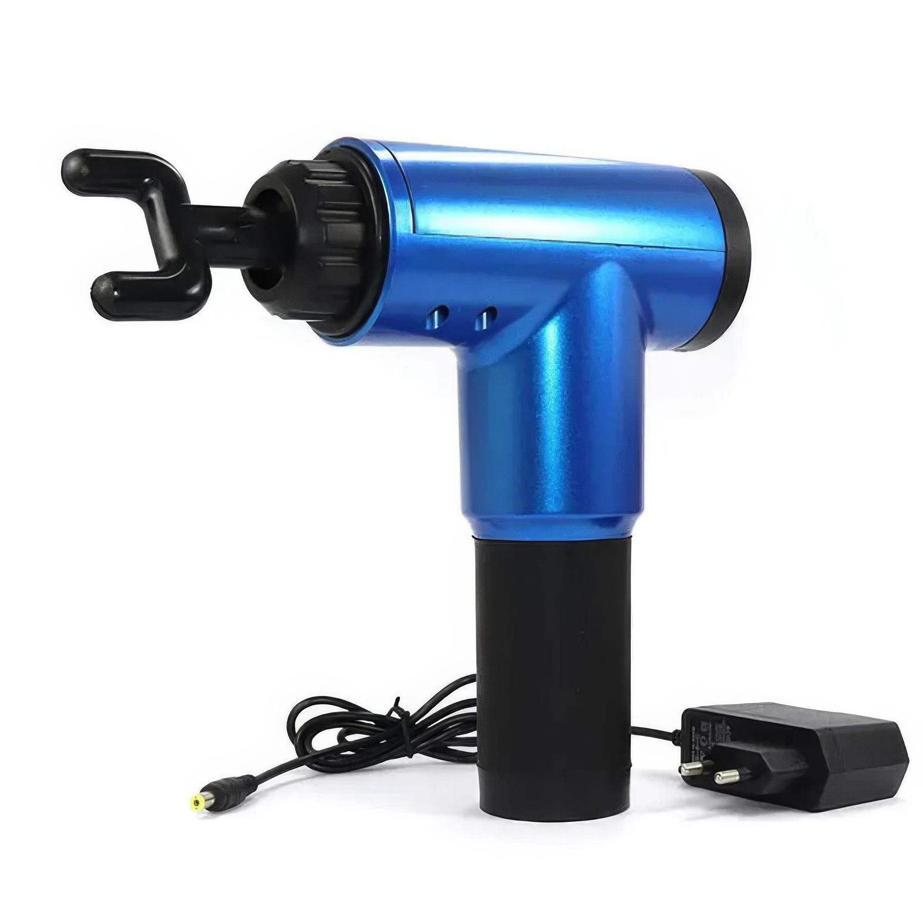 Масажер перкусійний ручний Massage gun 20W Синій (1010007-Blue) - фото 3