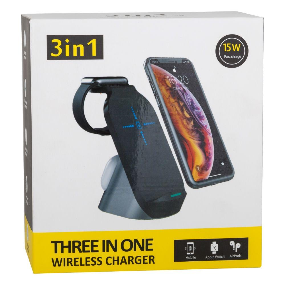 Док-станция 3в1 Wireless Charger HYD-H18 15W - фото 4