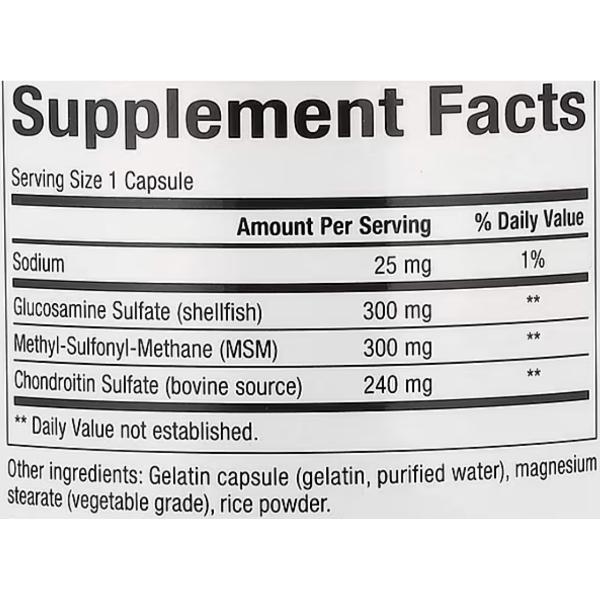 Препарат для суставов и связок Natural Factors MSM Joint Formula with Glucosamine & Chondroitin Sulfate 180 капс. (000026296) - фото 2