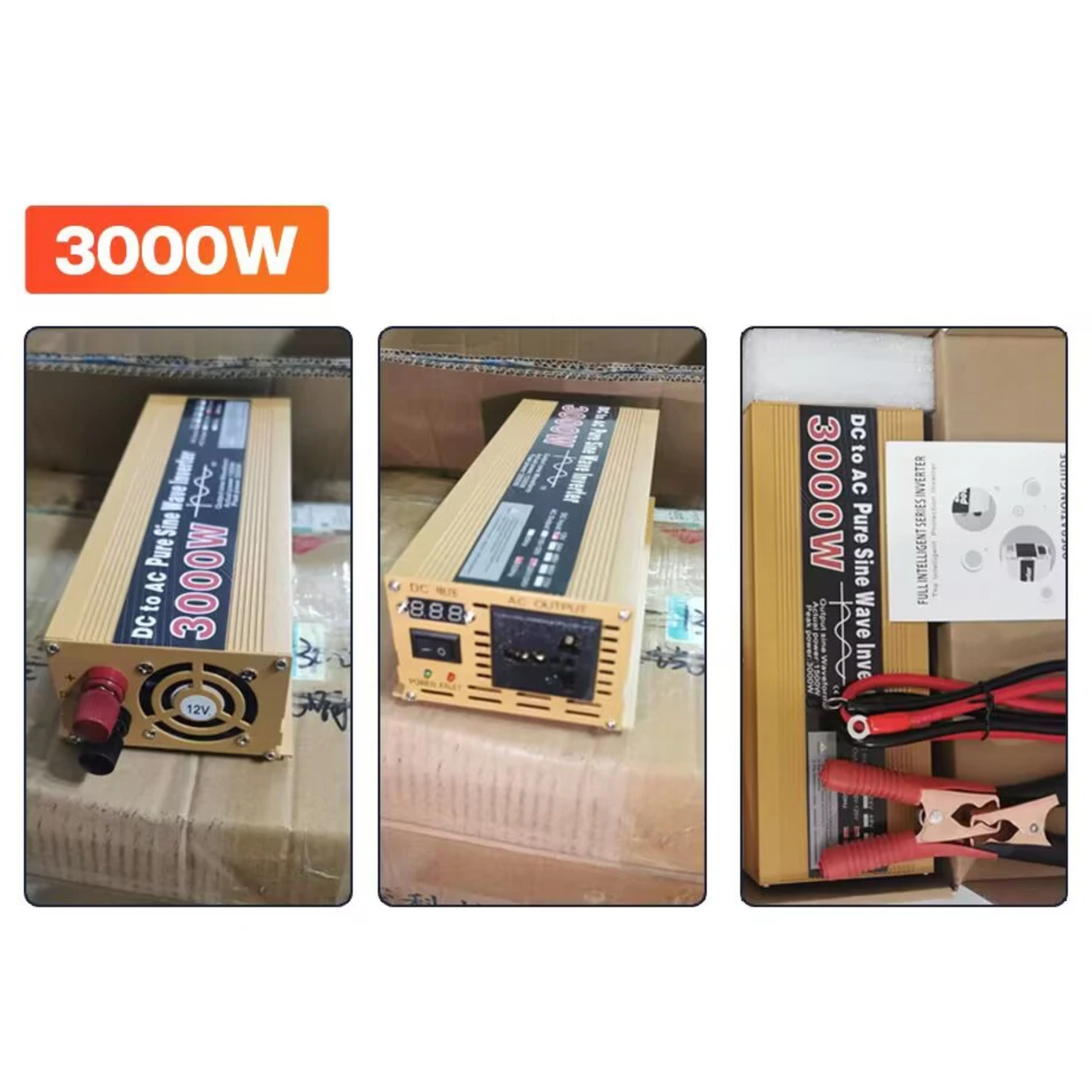 Інвертор з чистою синусоїдою ChanTower 3000 Вт 12/220V DC/AC 50Hz для живлення газових котлів та твердопаливних котлів/блендерів (2831562747) - фото 2 Інвертор з чистою синусоїдою ChanTower 3000 Вт 12/220V DC/AC 50Hz для живлення газових котлів та твердопаливних котлів/блендерів (2831562747) - фото 2