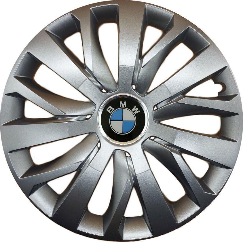 Колпаки SJS 345 с логотипом BMW R15 4 шт. Серебряный (2654556117)