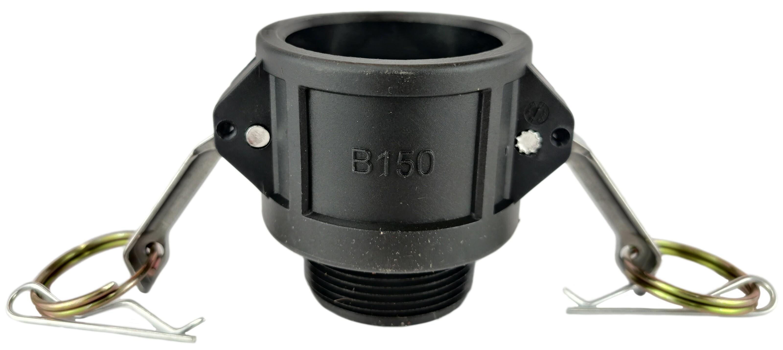 Муфта camlock тип B с наружной резьбой BSPT ШРЗ полипропилен B-150 1 1/2" (50213024)