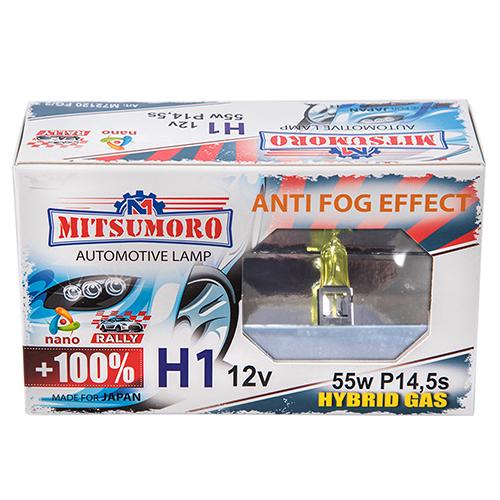 Автолампа Mitsumoro Н1 12 V 55 W P14,5s + 100 anti fog effect