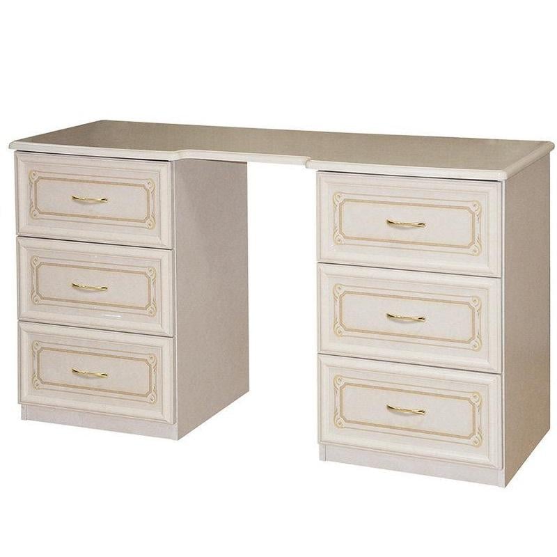 Туалетный столик Світ меблів ЛДСП Кармен Пено/Золотой Туалетный столик Світ меблів ЛДСП Кармен Пено/Золотой