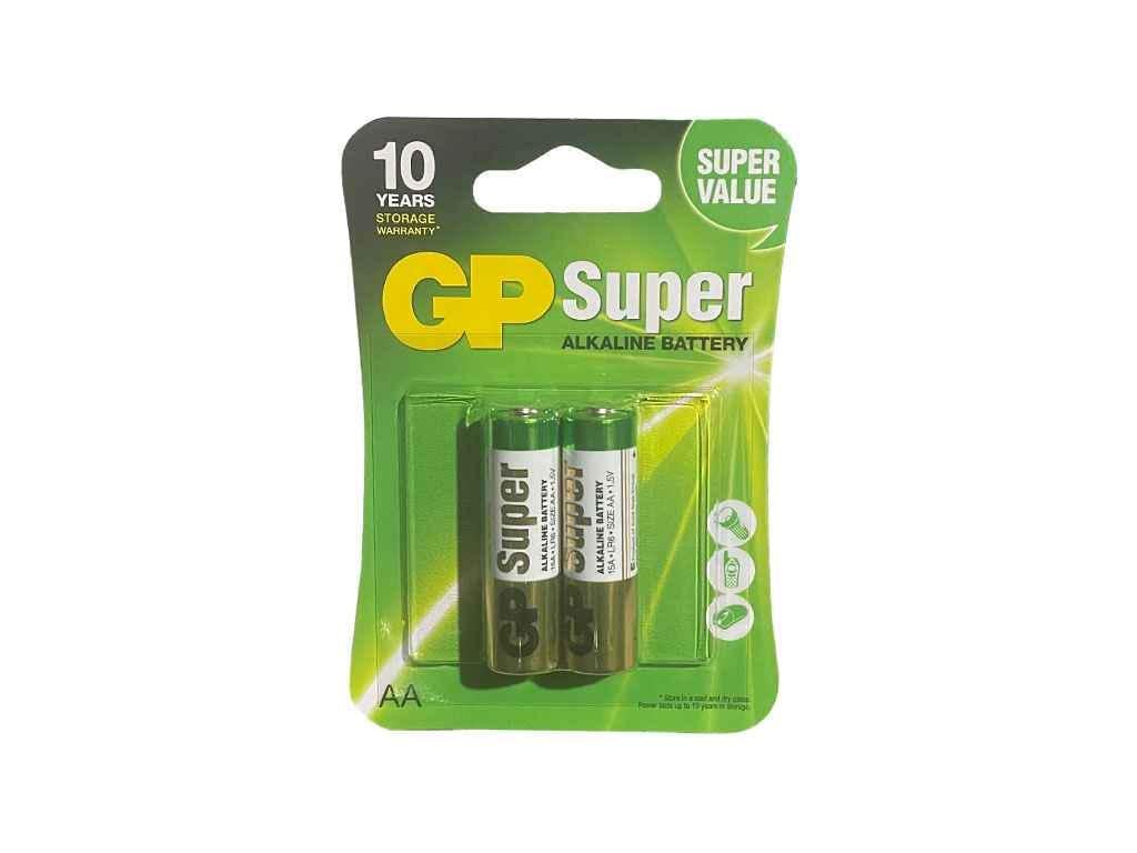 Батарейка GP LR06 Super Alkaline 1,5V 15A-U2 л 2 шт. (1017290)