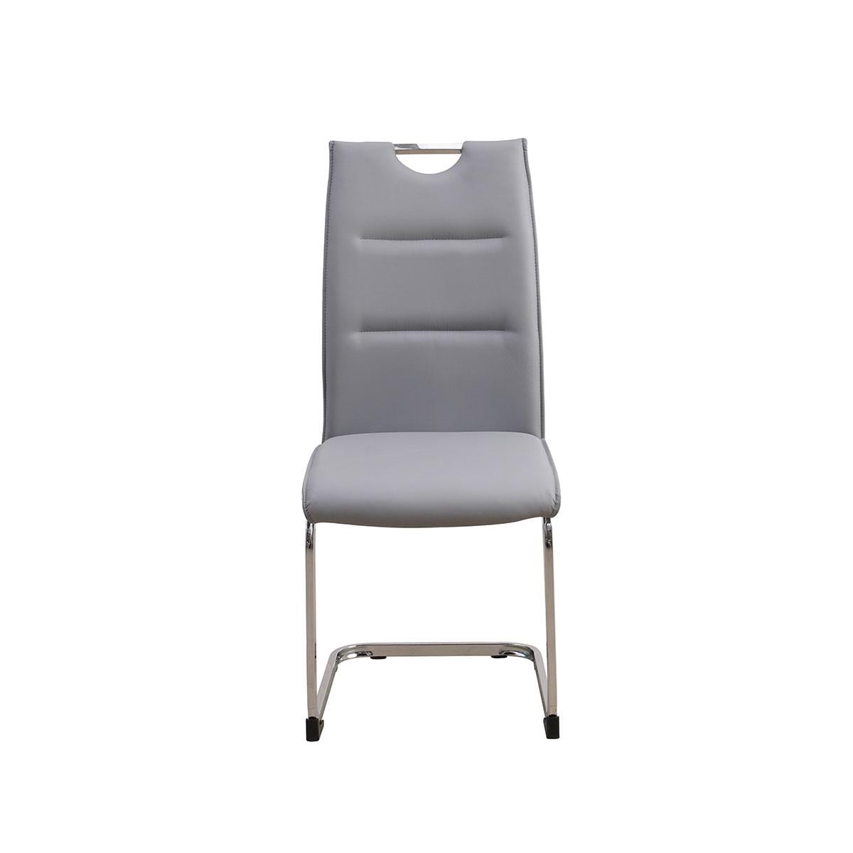 Кухонный стул для бара, кафе, ресторана Woody Брикстоун металл/кожзам цвет хром/серый