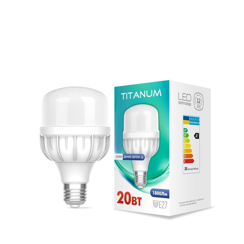 Світлодіодна лампа TITANUM A80 20W E27 6500К 220V (TL-HA80-20276)