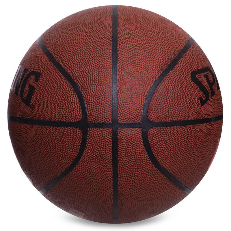 М'яч баскетбольний гумовий Zelart SPALDING Defender Brick 76030Z №7 Коричневий (DR006124) - фото 2 М'яч баскетбольний гумовий Zelart SPALDING Defender Brick 76030Z №7 Коричневий (DR006124) - фото 2