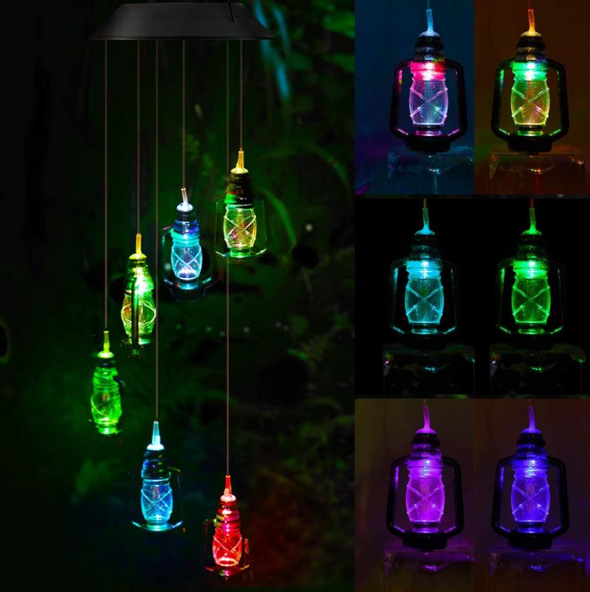 Лампа на солнечной батарее уличная Музыка ветра Фонари 6 LED подвесная Разноцветный (МХ-00009022) - фото 6 Лампа на солнечной батарее уличная Музыка ветра Фонари 6 LED подвесная Разноцветный (МХ-00009022) - фото 6