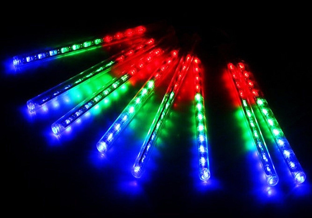 Гирлянда Сосульки 8 шт. 50 см Цветные