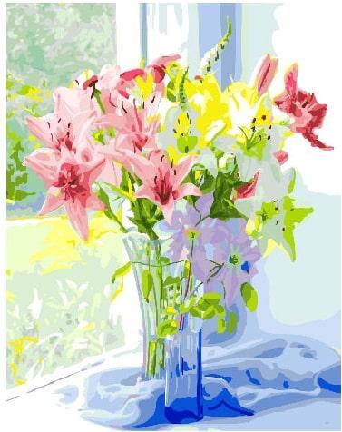 Картина по номерам Brushme GX25826 Весенний букет лилий 40x50 см (1369675590)