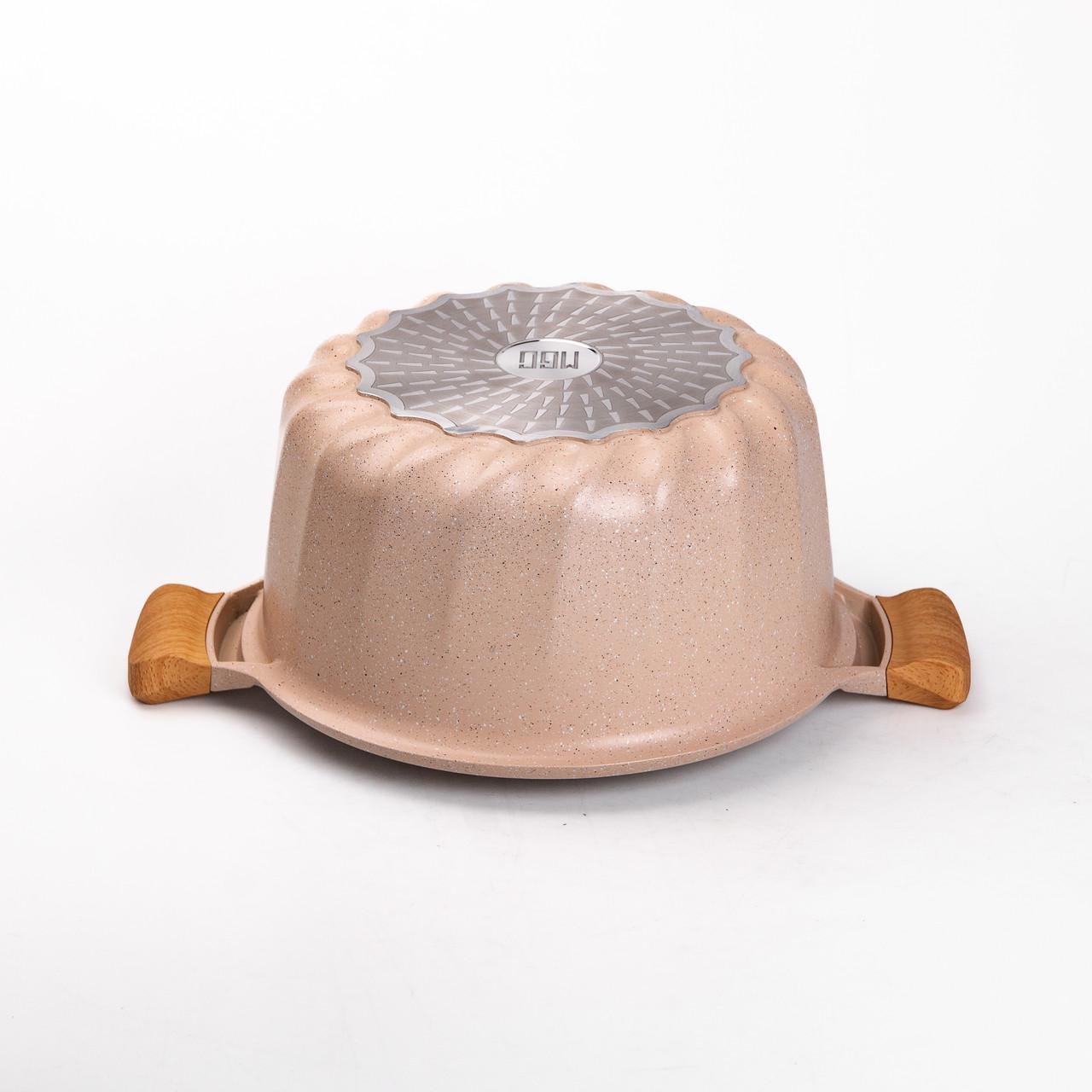 Набор MGC из трех кастрюль и сковородок с крышками 24/28/32 см толстодонное алюминиевое дно - фото 3