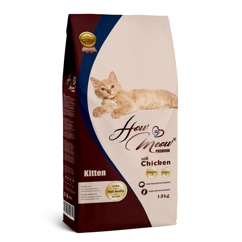 Корм для котят How Meow Kitten с курицей 15 кг Корм для котят How Meow Kitten с курицей 15 кг