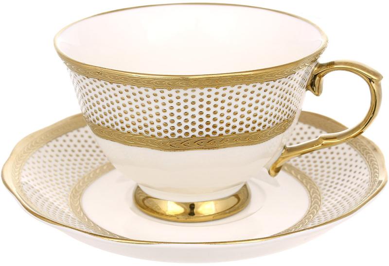 Сервиз чайный афродита 6 фарфоровых чашек и 6 блюдец 240 мл